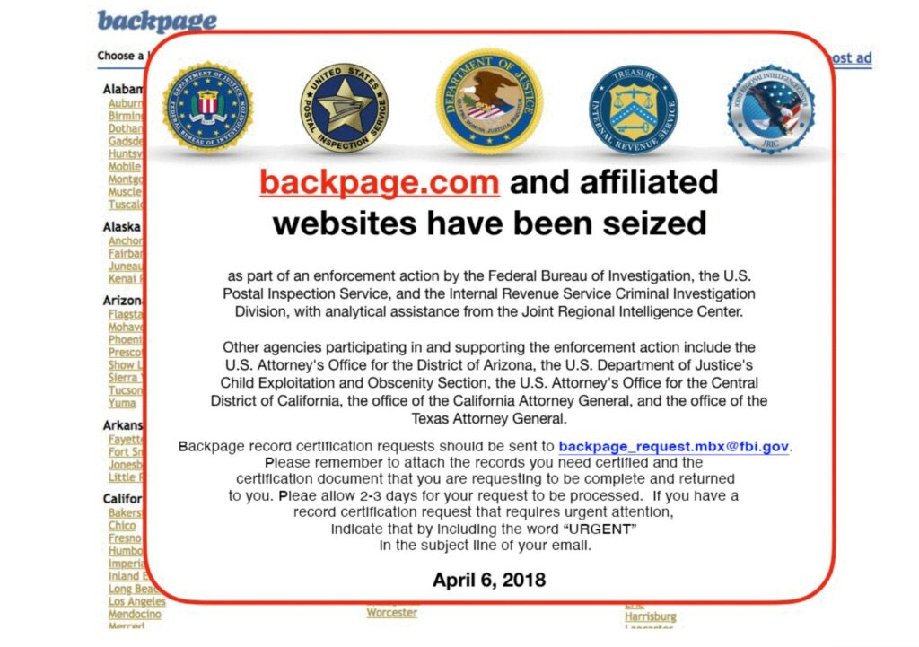 Backpage Homepage Now